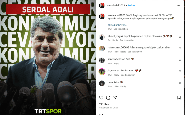 Serdal Adalı Serveti Beşiktaş Kulübü Başkan Adayının Vizyonu