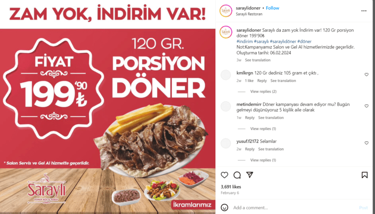 Saraylı Döner & Et Restoran Başakşehir Türk Mutfağının Lezzet Dolu Durağı