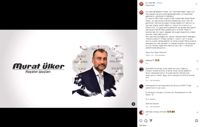 Murat Ülker Net Serveti