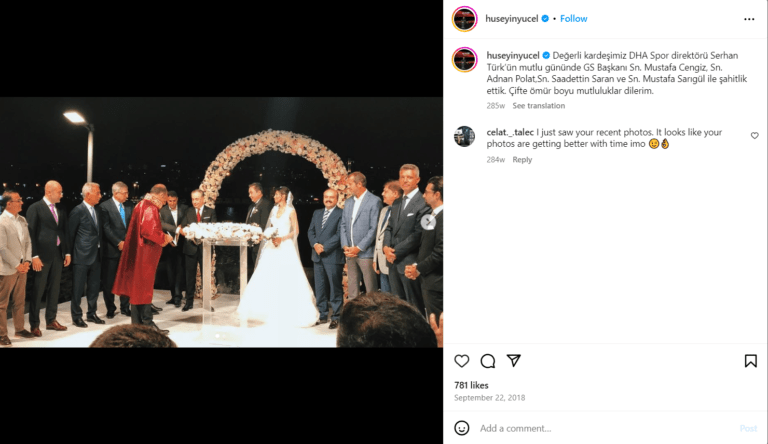 Hüseyin Yücel ve Eşi Beşiktaş’ın Işıltılı Düğünü