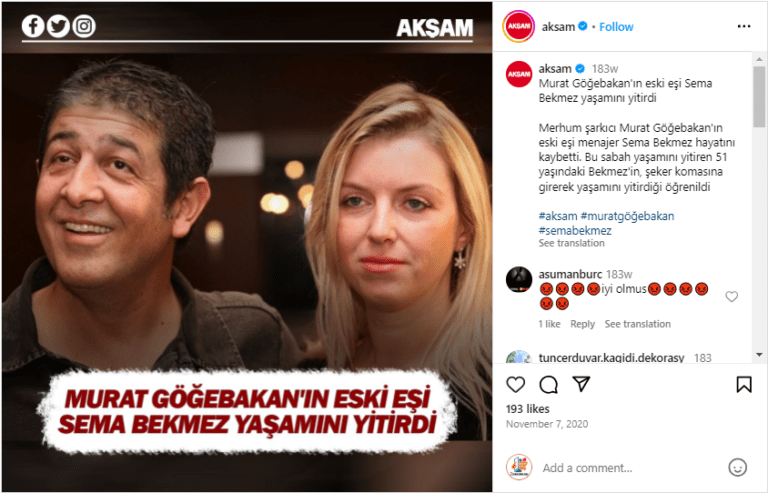 Sema Bekmez: Murat Göğebakan’ın Eski Eşi